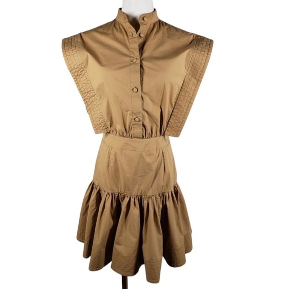 Jijil Dresses & Skirts - JiJil Sleeveless Utility‎ Dress 40 4 Tan Mini